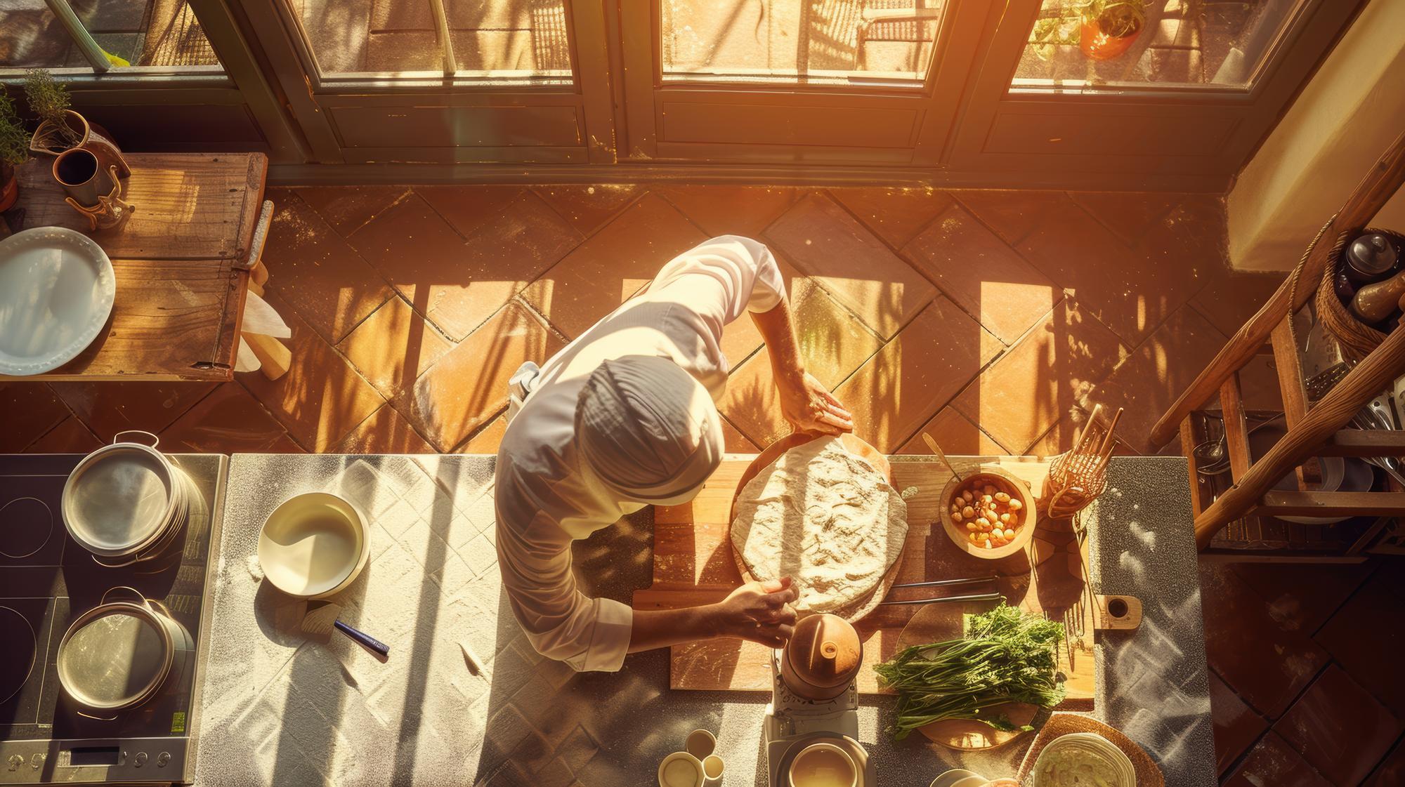 Cozy workshop interior with chefs